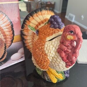 Vintage 1995 hand painted ceramic turkey soup tureen by HomeTrends